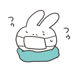 Rabbit and cat in bad condition sticker #15811175