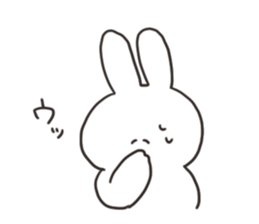 Rabbit and cat in bad condition sticker #15811177