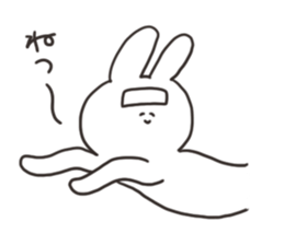 Rabbit and cat in bad condition sticker #15811178