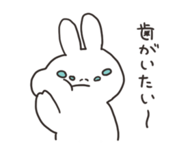 Rabbit and cat in bad condition sticker #15811180