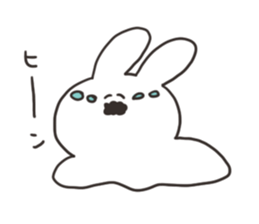 Rabbit and cat in bad condition sticker #15811181