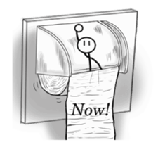 Textured toilet paper English sticker #15811872