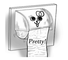 Textured toilet paper English sticker #15811885