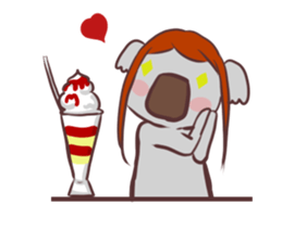 Koala happy Sticker sticker #15813280