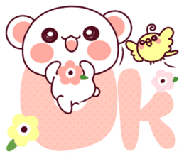 Fluffy Bear flowers, girly!40set sticker #15813723