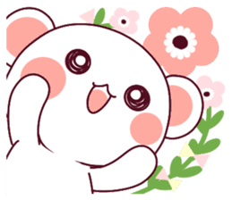 Fluffy Bear flowers, girly!40set sticker #15813724