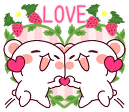 Fluffy Bear flowers, girly!40set sticker #15813730