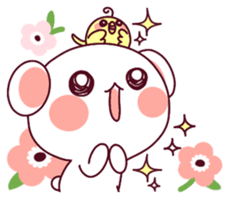 Fluffy Bear flowers, girly!40set sticker #15813731
