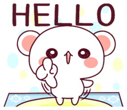 Fluffy Bear flowers, girly!40set sticker #15813732