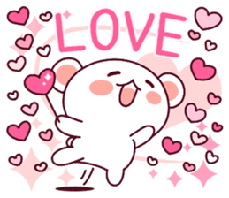 Fluffy Bear flowers, girly!40set sticker #15813734