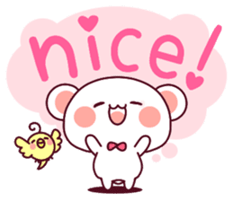 Fluffy Bear flowers, girly!40set sticker #15813735