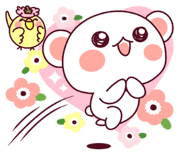 Fluffy Bear flowers, girly!40set sticker #15813738