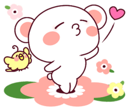 Fluffy Bear flowers, girly!40set sticker #15813740