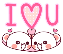 Fluffy Bear flowers, girly!40set sticker #15813742