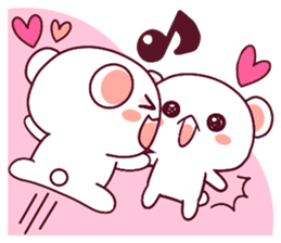 Fluffy Bear flowers, girly!40set sticker #15813744