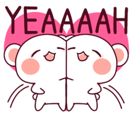 Fluffy Bear flowers, girly!40set sticker #15813746