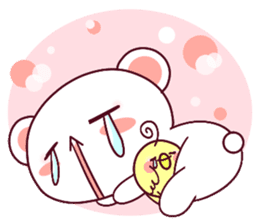 Fluffy Bear flowers, girly!40set sticker #15813749