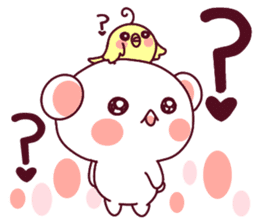 Fluffy Bear flowers, girly!40set sticker #15813751