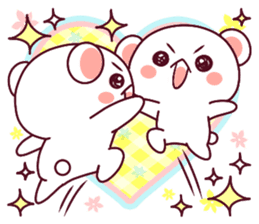 Fluffy Bear flowers, girly!40set sticker #15813752