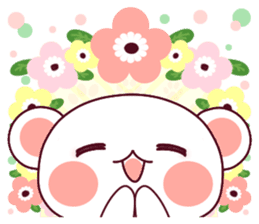 Fluffy Bear flowers, girly!40set sticker #15813756