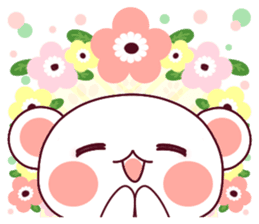 Fluffy Bear flowers, girly!40set sticker #15813756