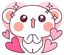 Fluffy Bear flowers, girly!40set sticker #15813758