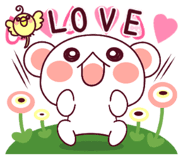 Fluffy Bear flowers, girly!40set sticker #15813760