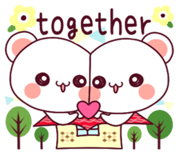 Fluffy Bear flowers, girly!40set sticker #15813761