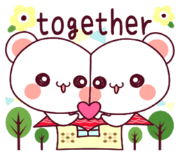 Fluffy Bear flowers, girly!40set sticker #15813761