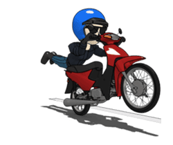 Take a motorcycle in Indonesia sticker #15813925
