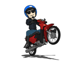 Take a motorcycle in Indonesia sticker #15813929