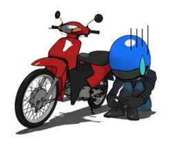 Take a motorcycle in Indonesia sticker #15813935