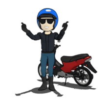 Take a motorcycle in Indonesia sticker #15813943