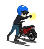 Take a motorcycle in Indonesia sticker #15813944