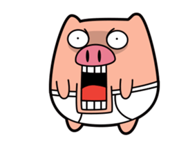 Pp Bear and Pants Pig 9 sticker #15814771