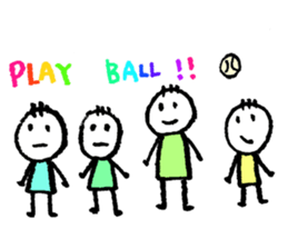 English scribbling(Baesball ver.) sticker #15814790
