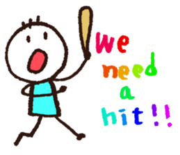 English scribbling(Baesball ver.) sticker #15814811