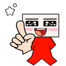 Lucky Square face sticker #15815041