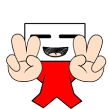 Lucky Square face sticker #15815054