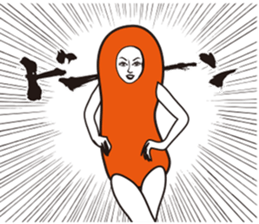 Seasoned cod roe Girl 3 sticker #15815163