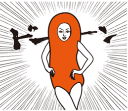 Seasoned cod roe Girl 3 sticker #15815163