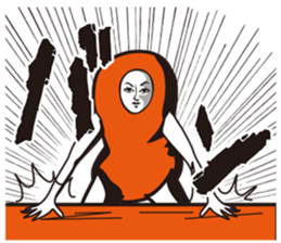 Seasoned cod roe Girl 3 sticker #15815165