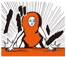 Seasoned cod roe Girl 3 sticker #15815165