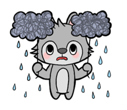 cute gray rabbit sticker #15815416