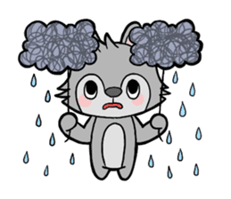 cute gray rabbit sticker #15815416