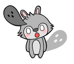 cute gray rabbit sticker #15815423