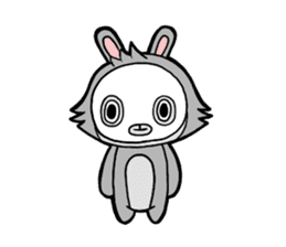 cute gray rabbit sticker #15815428
