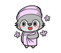 cute gray rabbit sticker #15815429