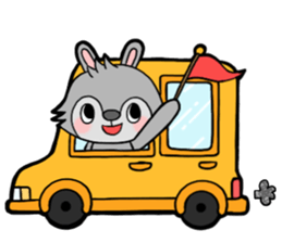 cute gray rabbit sticker #15815433