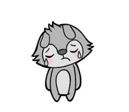 cute gray rabbit sticker #15815440